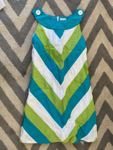 PINK & VIOLET MINT/CORAL BLUE GREEN CHEVRON DRESS, XSMALL 4/5 *NEW | eBay