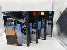 NEW 3 PAIR PACK STARTER MENS BOXER BRIEF 95 COTTON ESSENTIALS 4 WAY STRETCH
