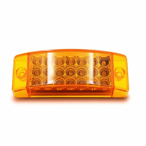 12 x Amber 21 LED Side Marker Clearance Light Rectangle 12V Truck Trailer Camper - Picture 4 of 9