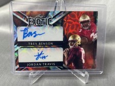 2023 Leaf Exotic JORDAN TRAVIS TREY BENSON TRUE 1/1 DUAL Clown Fish AUTO FSU SP!
