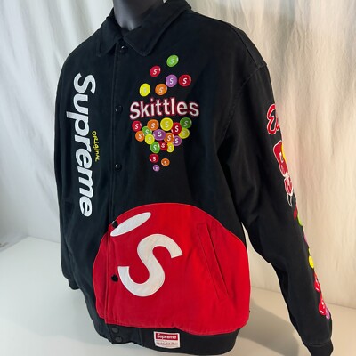 Supreme X Skittles Mitchell & Ness Racing Jacket Men's Size Supreme X Skittles Mitchell & Ness Racing Jacket Men's Size