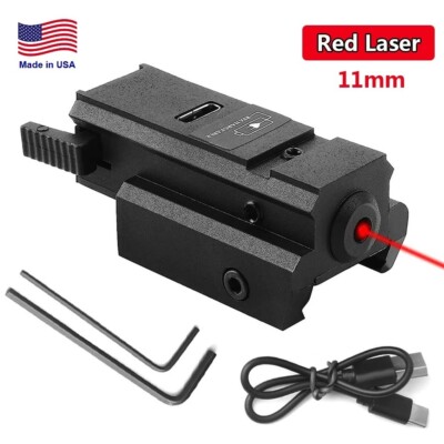 Taktischer Laser Sucher Wiederaufladbar Usb Schiene 11mm Beidhändig Jagd