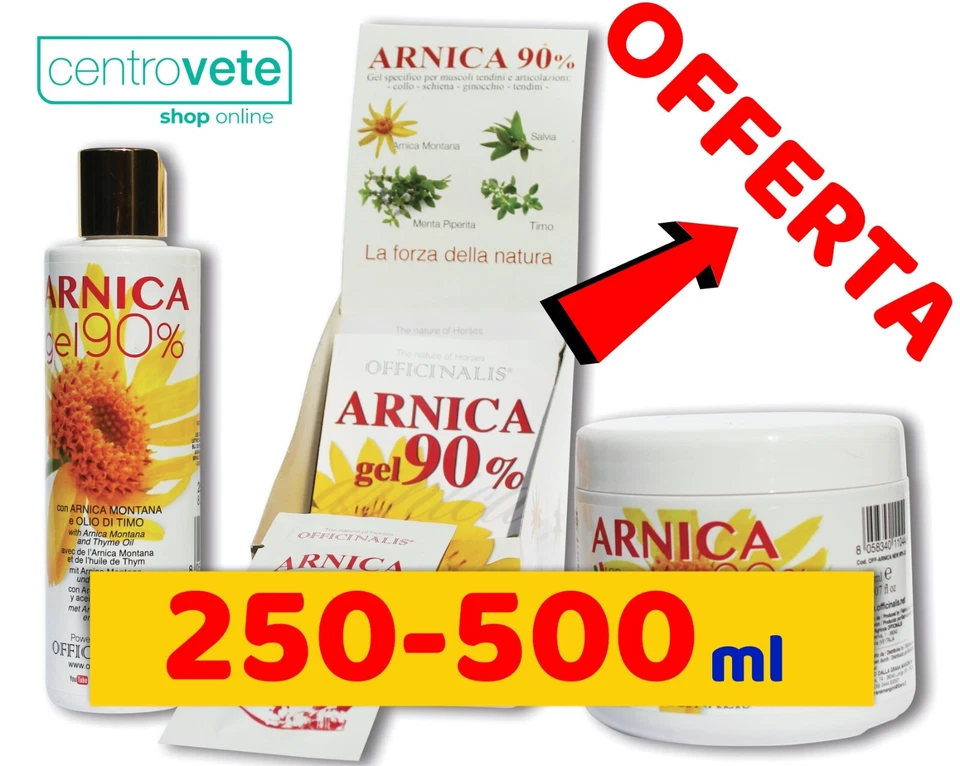 Arnica Gel 90% OFFICINALIS 250 / 500 ml → Antinfiammatorio per Distorsioni Urti