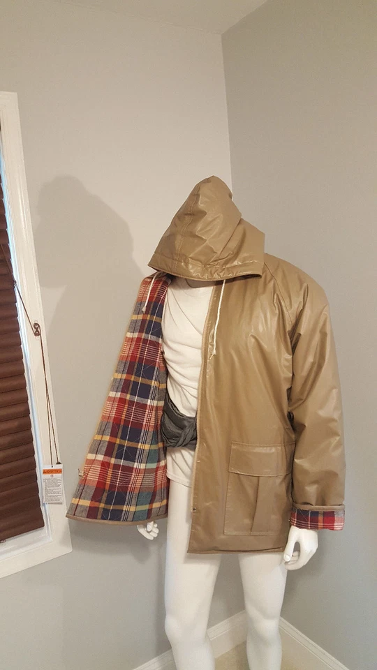 casual men's hooded rain jacket - Image 3 of 4