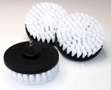 3 PACK OF 5" INCH LARGE WHITE SOFT BRISTLE DRILL BRUSHES WITH FREE SHIPPING