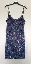 BNWT be beau Sequinned Strappy Party/Evening Dress in Multi Design, Size 8