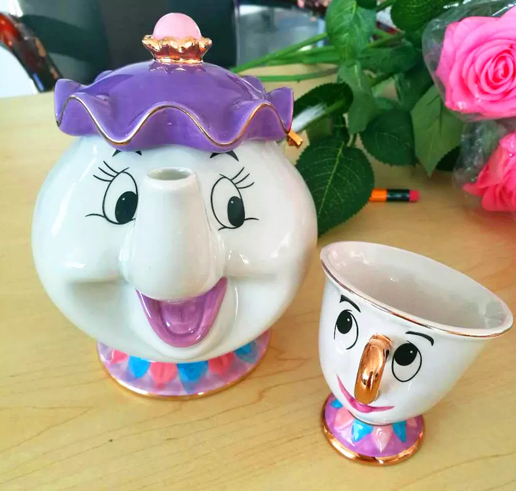  Disney Taza con chips: La Bella y la Bestia : Deportes y  Actividades al Aire Libre