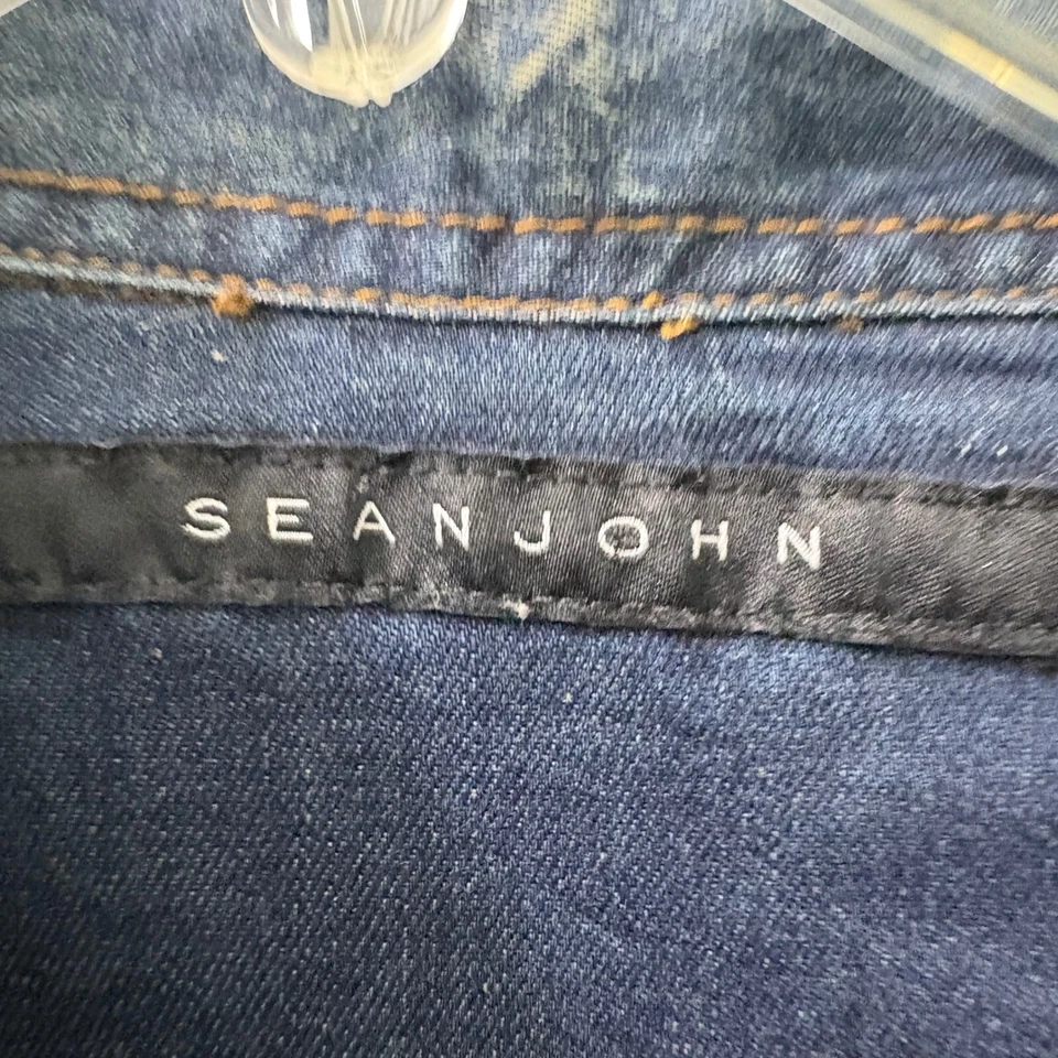 Sean John Denim Shirt Ombre Long Sleeve Button Up Casual 3XL - Image 2 of 4
