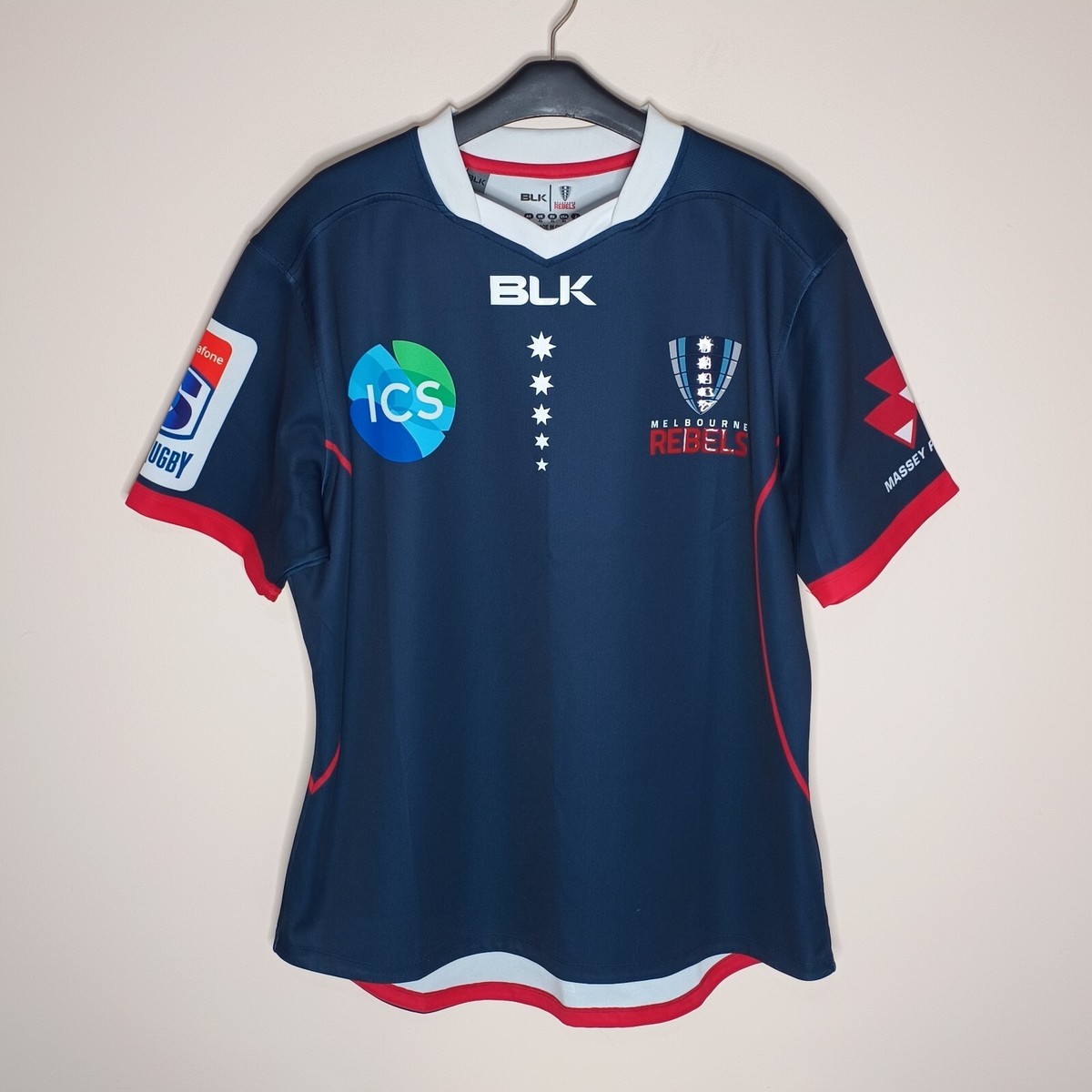 Authentic BLK Melbourne Rebels Home Jersey Men's XL Super