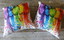 2 Decorativet PARROT pillows 14"x14" . TROPICAL DECOR