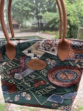Vtg Casino Gambling Roulette Dice Tote Promotional Bag Made In USA *Read*