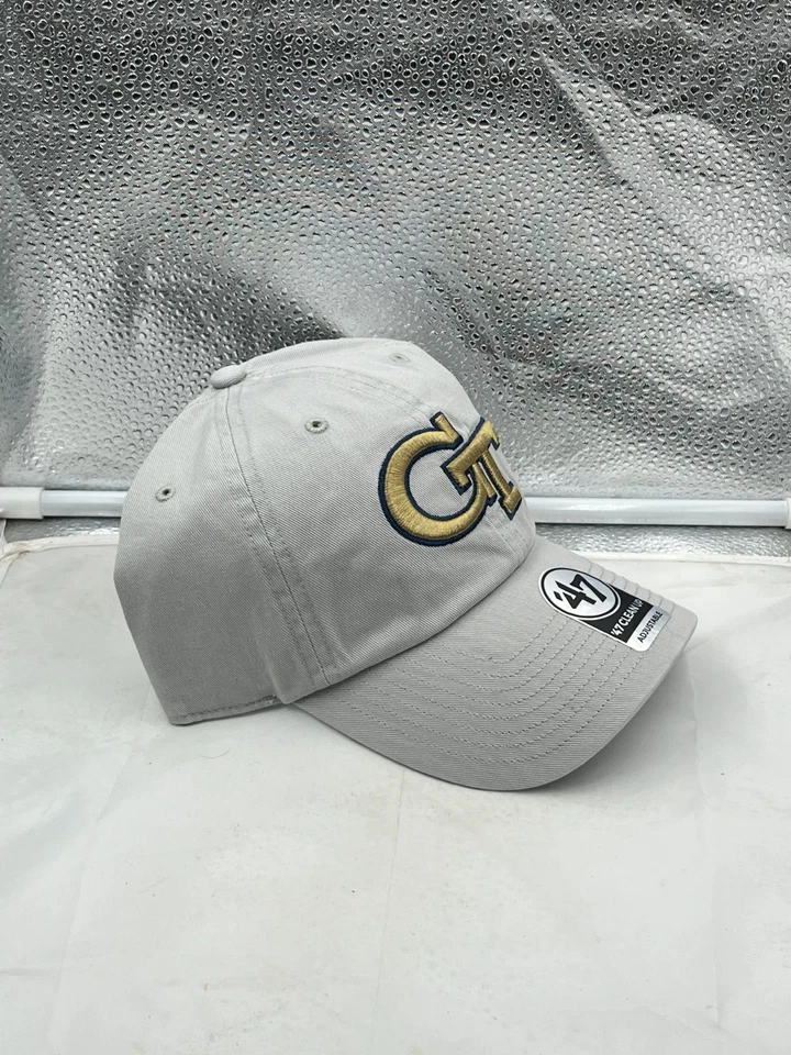 Georgia Tech Chaquetas Amarillas Marca NCAA '47 Gris Limpieza Sombrero Ajustable Foto 4 de 4