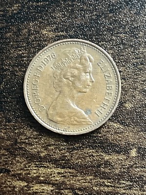 1976 UK United Kingdom Great Britain One 1 New Penny Actual Coin TB2846*