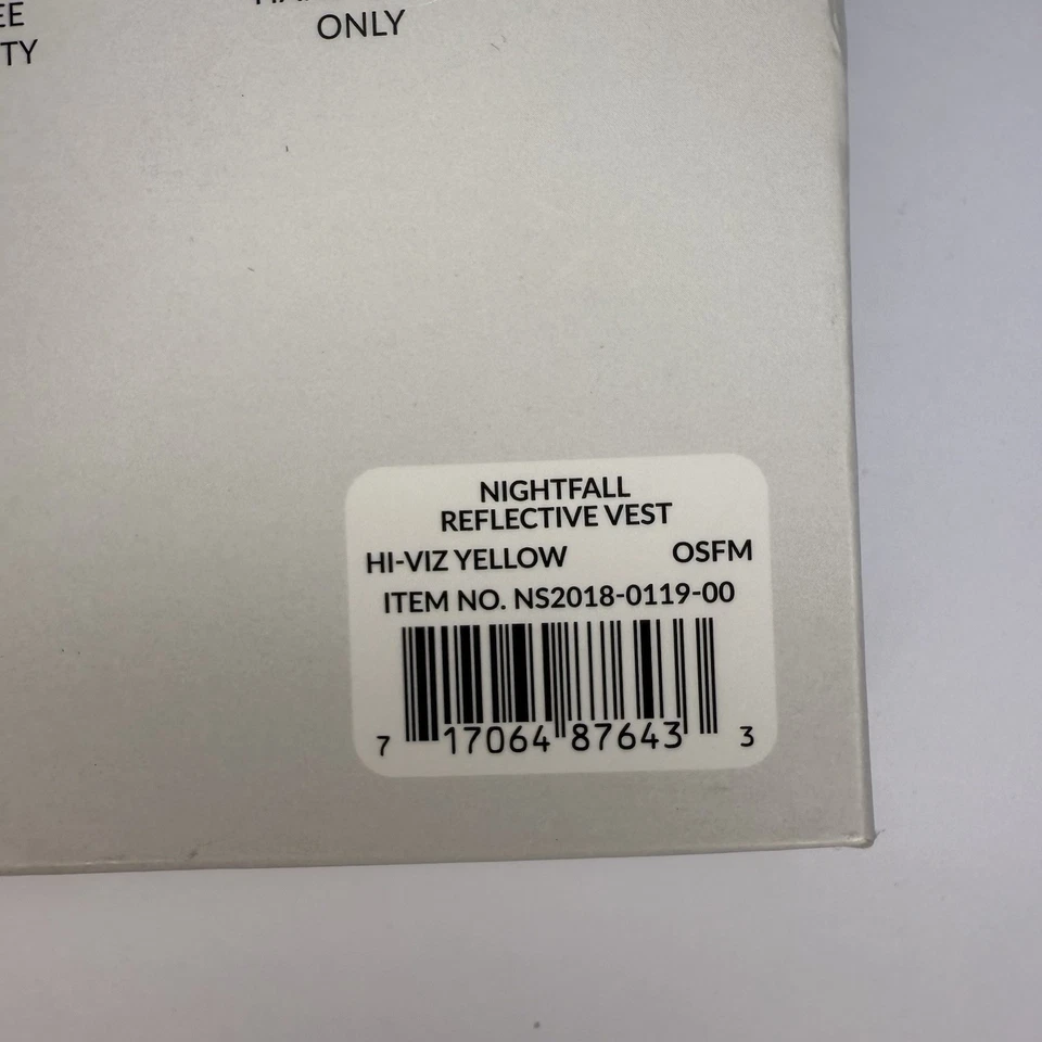 Chaleco Reflectante Nathan Nightfall Alta Visibilidad Amarillo Seguridad Correr OSFM Nuevo En Caja Foto 4 de 4