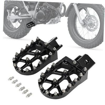 Dirt Bike Foot Pegs,Motorcycle Footpegs Wider Foot Pegs Rest Pedal CNC black