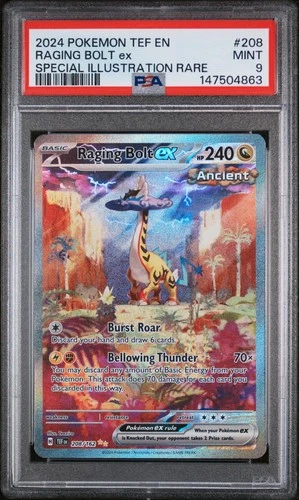 2024 Pokemon Tef En-Temporal Forces #208 Raging Bolt Ex PSA9