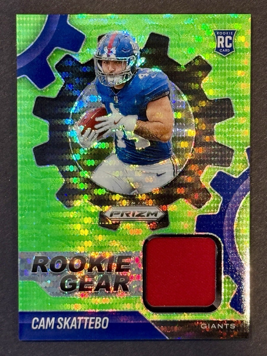 2025 Panini Prizm - Cam Skattebo Rookie Gear Neon Green Pulsar