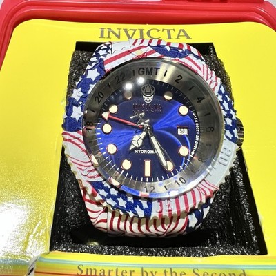Invicta Reserve Hydromax Hydroplated USA Flag Stars Stripes 52mm