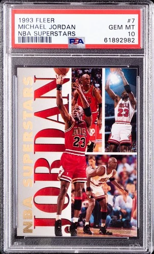 1993 FLEER NBA SUPERSTARS #7 MICHAEL JORDAN PSA 10