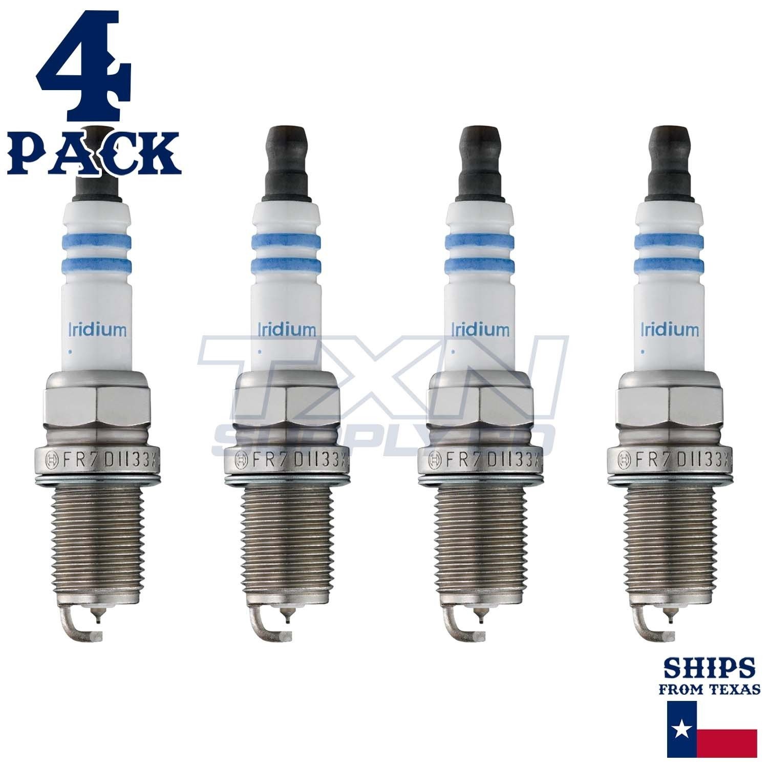 4 Pack Bosch 9607 FR7DII33X Double Iridium Spark Plugs