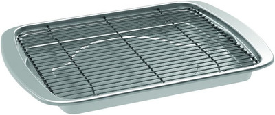 Oven Crisp Baking Tray 2Pc Set Includes Pan and Rack; Natural Aluminum for Air F