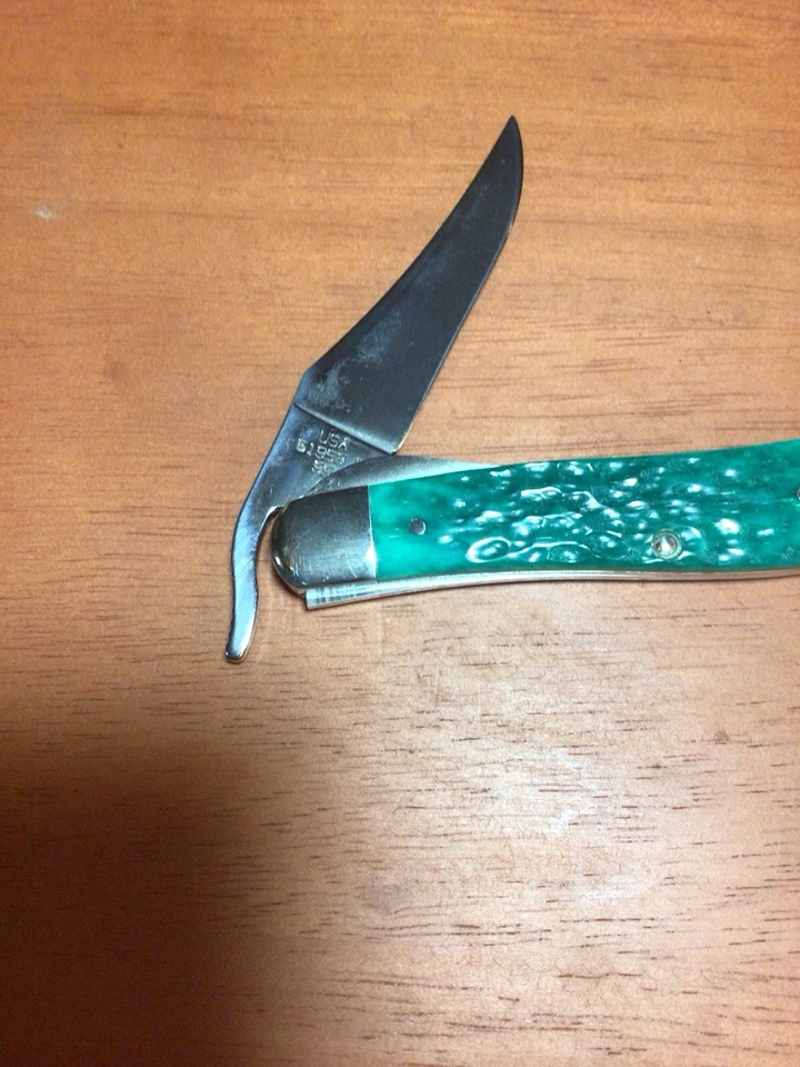 Navaja de bolsillo Case Russlock 6” Jade 2004 nueva en caja 61553L SS Foto 3 de 4