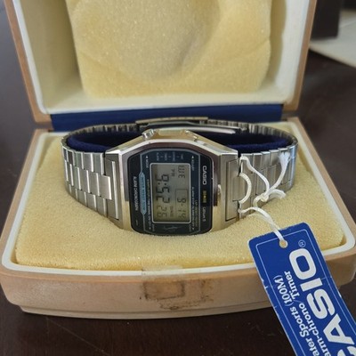 Casio W-150 H101 Marlin Vintage 1980 Digital Watch - Rare All Stainless 