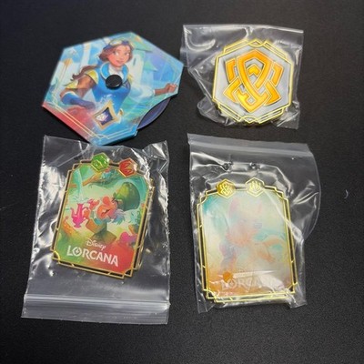 Disney Lorcana Pin Badge Set Mad Hatter Bolt Ink Symbol Bell Lore Counter +14