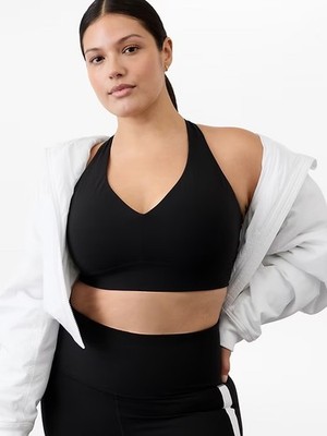 ATHLETA Solace Sports Bra D-DD M Medium | Black #657431 NEW
