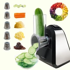 5 in 1 Electric Cheese Grater Salad Shooter Maker for Block Cheese Home Kitch...