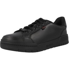 Kickers Klapton Lacer Black Leather School Shoes