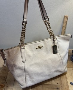 靴/バッグ Extreme Beauty] Coach Ava Kelsey Shoulder Bag 2way Leather White Coach AVA | eBay