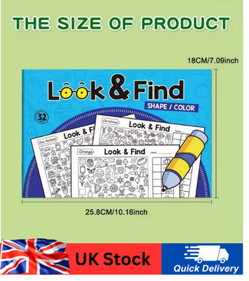 Kids Activity Books My Search & Find Children Puzzles Fun Search and Find 32 pag
