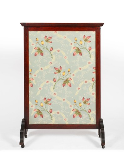 Regency Style Embroidered Needlepoint Fireplace Screen