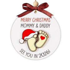 Baby First Christmas Ornament 2025, Expecting Baby Ornament 2026, New Mommy ...