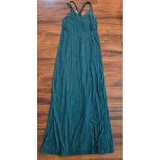 Athleta Textured Crisscross Double Strap Maxi Dress Women's Size Small 57" Long