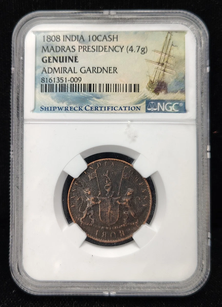 1930 インド 5コリ銀貨NGC MS63 準TOP 1930 インド 5コリ銀貨NGC MS63