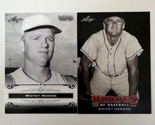 Whitey Herzog 2 dif Lot: Leaf Baseball Heroes, National Sports Collectors Conv+