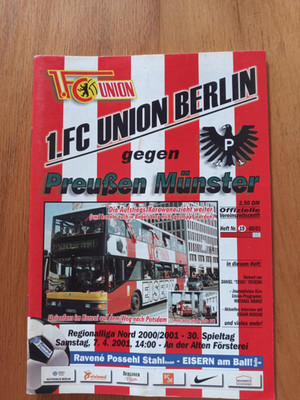 1. FC Union Berlin 2000/01 Nr. 19 Preußen Münster