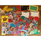 VTG School Theme Scrapbook Die Cuts Stickers Lot Teacher Classroom Supplies Bus