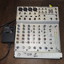 BEHRINGER EURORACK MX-802A MIXER W/POWER SUPPLY Missing Some Switches