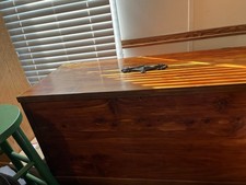 Vintage Cedar Blanket Chest with Brass Strapping — listing 4