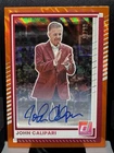 John Calipari #133 2025-26 Panini Donruss Basketball - Orange Lava Autograph /99