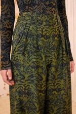 Women Ulla Johnson Straight Floral Cropped Wide Leg Long Pants