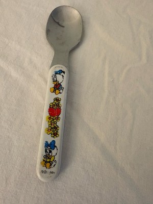 Disney Babies Child Spoon Donald Duck And Daisy 1984 Stainless Vintage