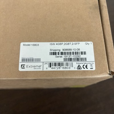 Extreme Networks ISW 4GBP ,2GBT ,2-SFP  Model 16803