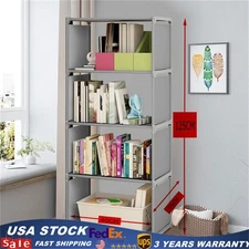 Bookcase Bookshelf Clothes Storage Shelves Shelving Cabinet Display Rack 4 Tier