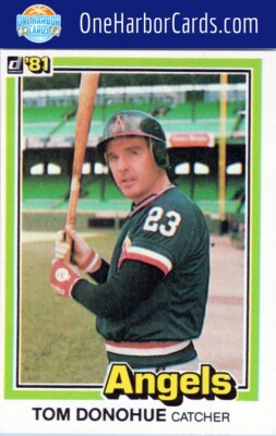 1981 Donruss California Angels #51a Tom Donohue
