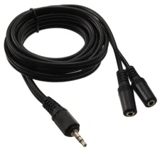 6ft 3.5mm Stereo Male to Dual 3.5mm Stereo Female Audio Headphone Y-Splitter