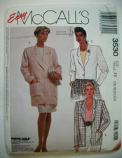 Unlined jacket in 3 lengths boxy shoulders pattern 3530 UNCUT size 16 18 20 22